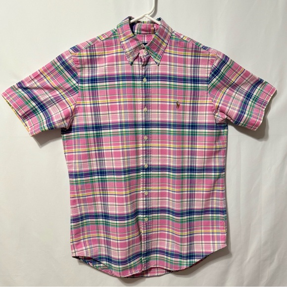 Ralph Lauren Other - Ralph Lauren Vibrant Pink Plaid Men's Casual Short Sleeve Size S Shirt Excellent